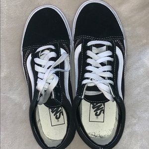 Black and white vans